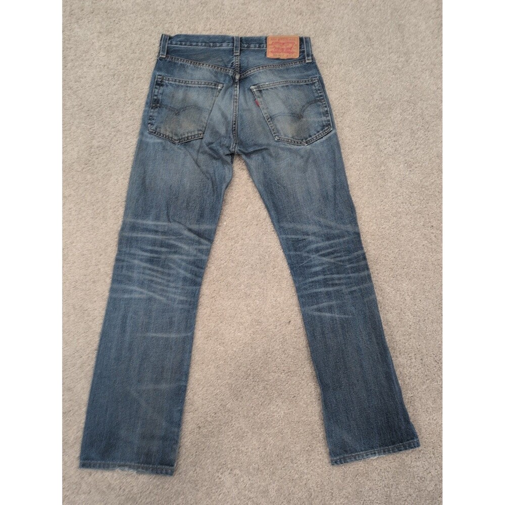 Levi's 505-0217 Big E Selvedge Talon 42 Zipper Jeans Men's Size 30x32 Distressed - Picture 14 of 16